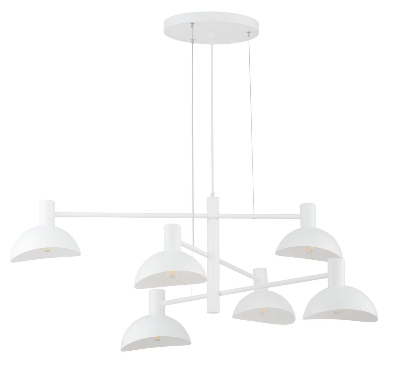 Lampa wisząca Artis biała 6xE14x40W dekoracyjna wym: 70 x 90 x 90 cm metal SIGMA