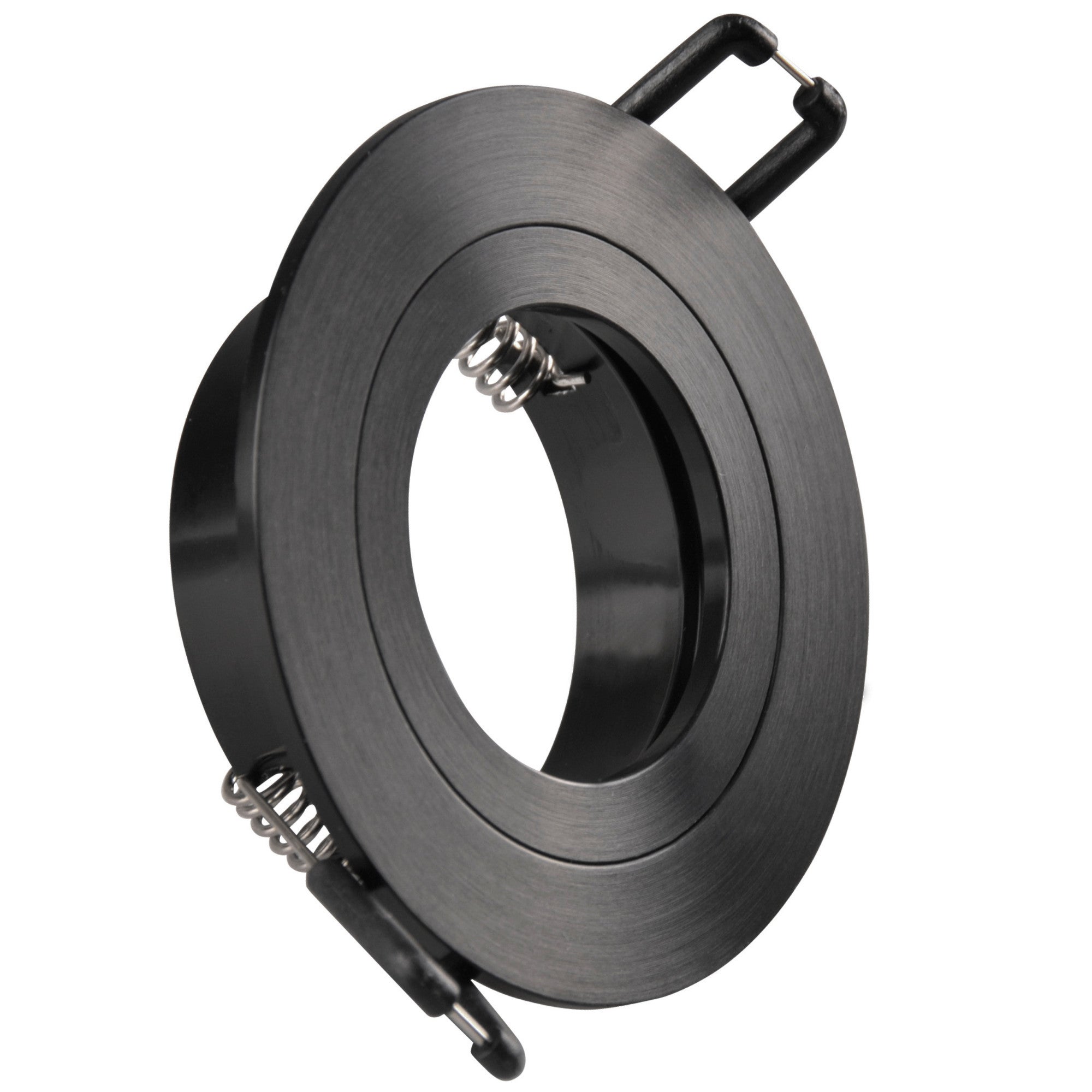 Oprawa sufitowa wpuszczana podtynkowa Febe czarna satyna 1xGU10x8W okrągła IP20 wym: 2,5 x 8 x 8 cm aluminium Polux