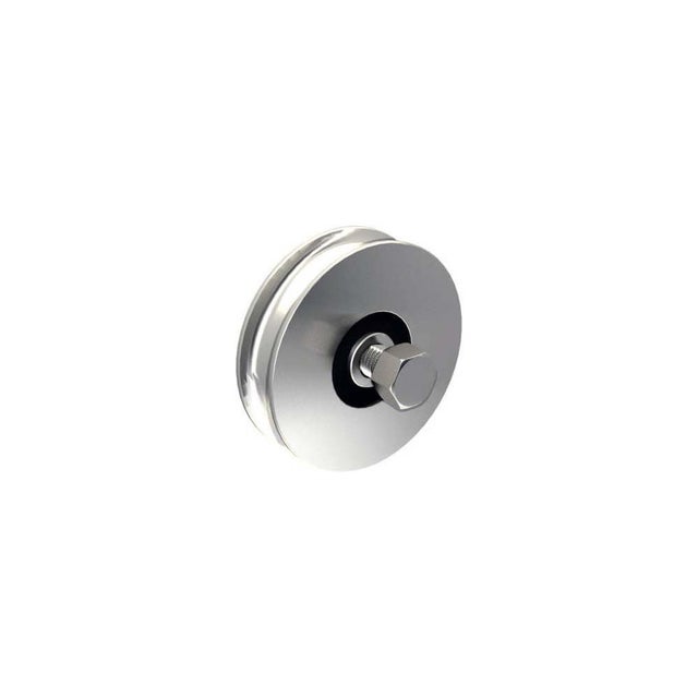 Galet acier Mantion 20081R12 80 mm gorge ronde 12 mm zingué