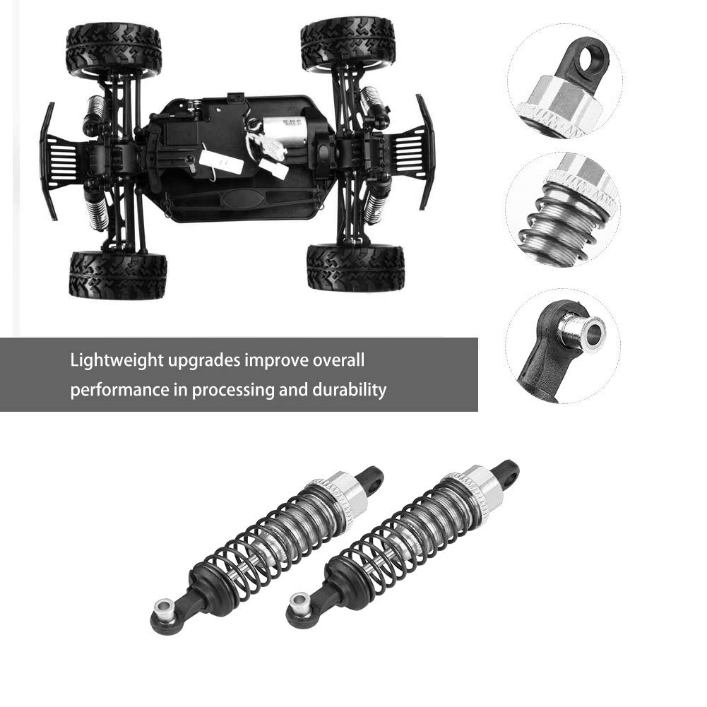 Amortisseur RC de 4 pièces, distance de trou de 105 mm, amortisseurs RC en alliage d'aluminium, amortisseur arrière avant pour Scx10, 1/10 RC Crawler (bleu