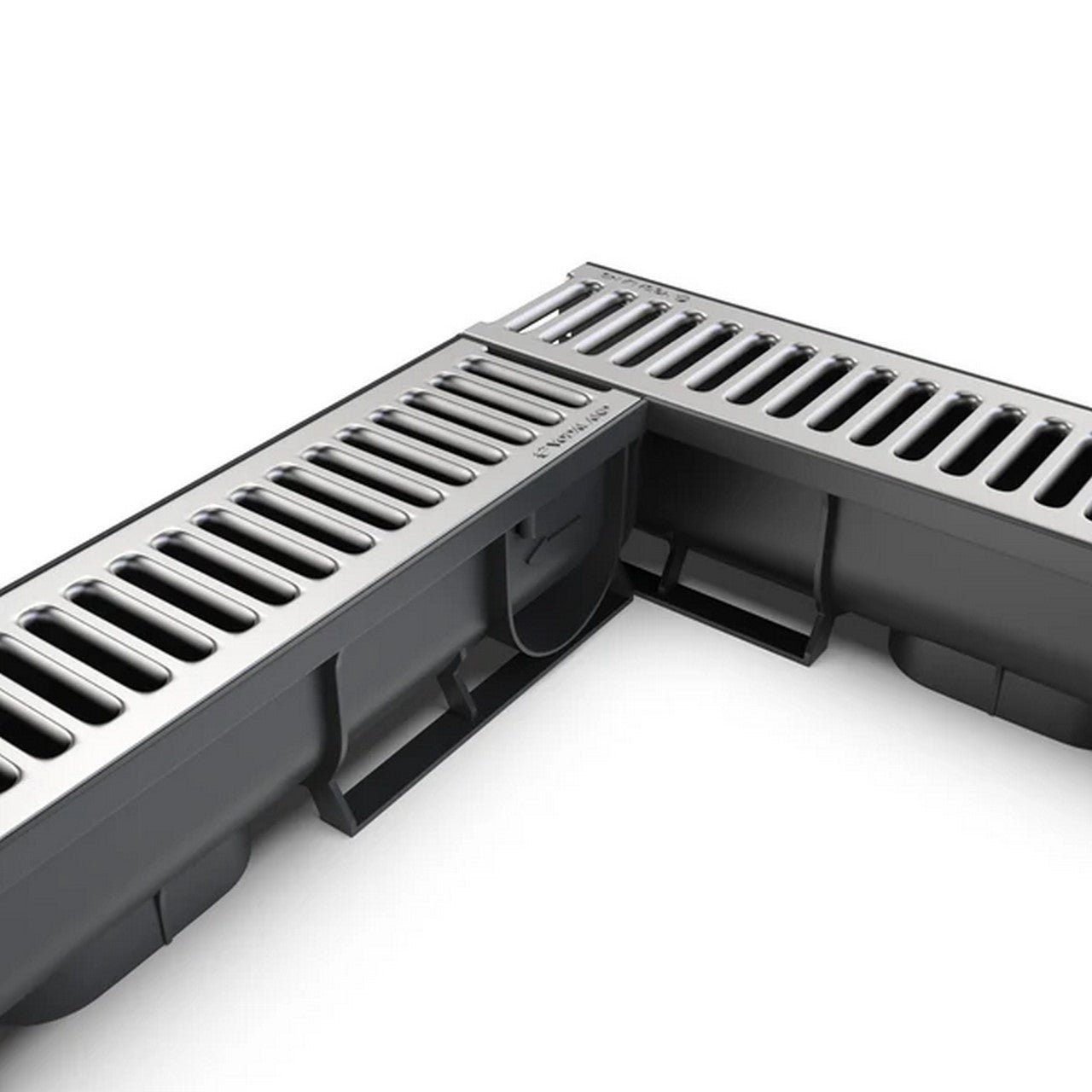 Caniveau en plastique Vetonek Avec grille en plastique / Noir - 6