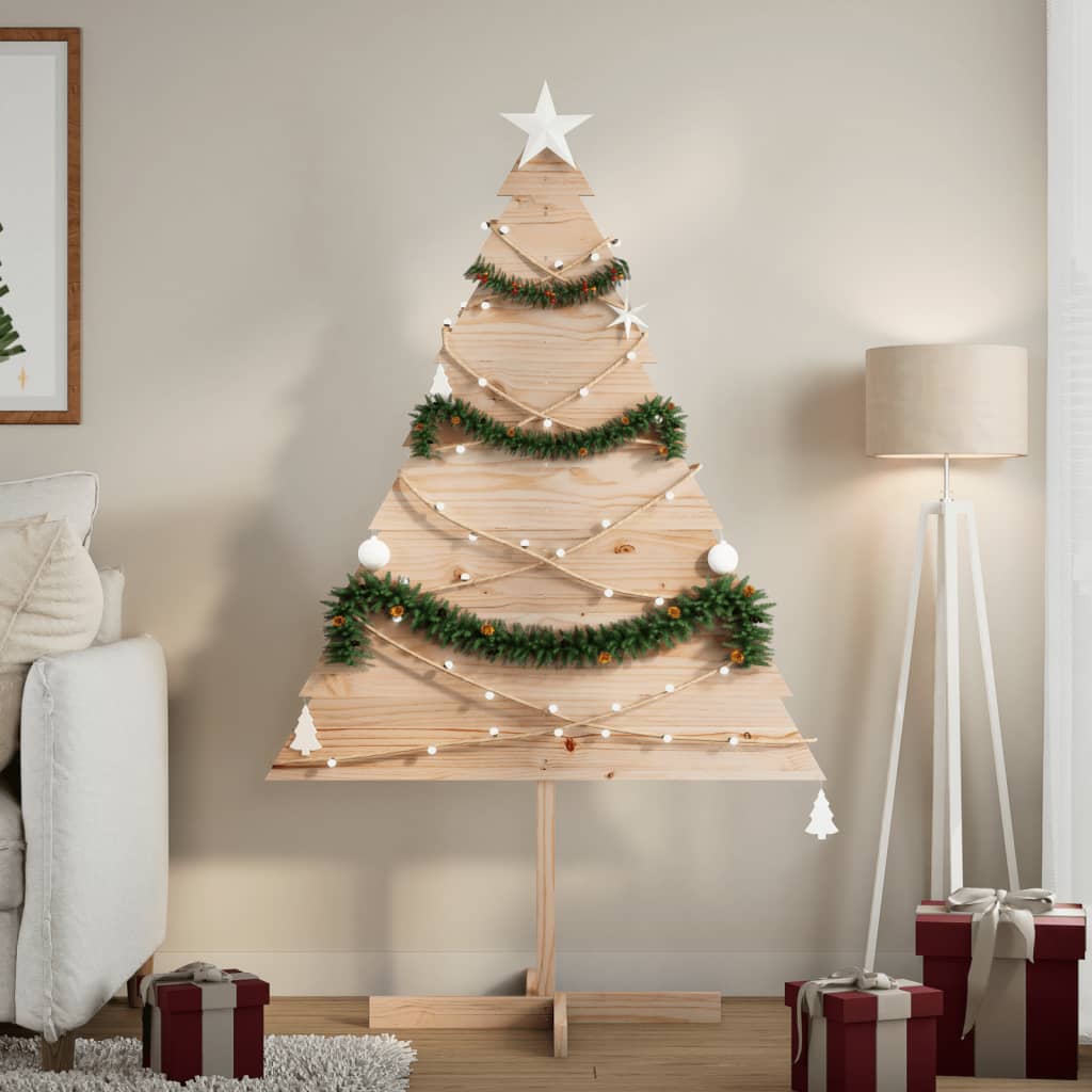 Set da 13 pezzi di decorazioni natalizie in legno per alzate a più livelli, con scrte Buon Natale, perfette per decorare tavoli e mensole di casa durante le feste invernali e il