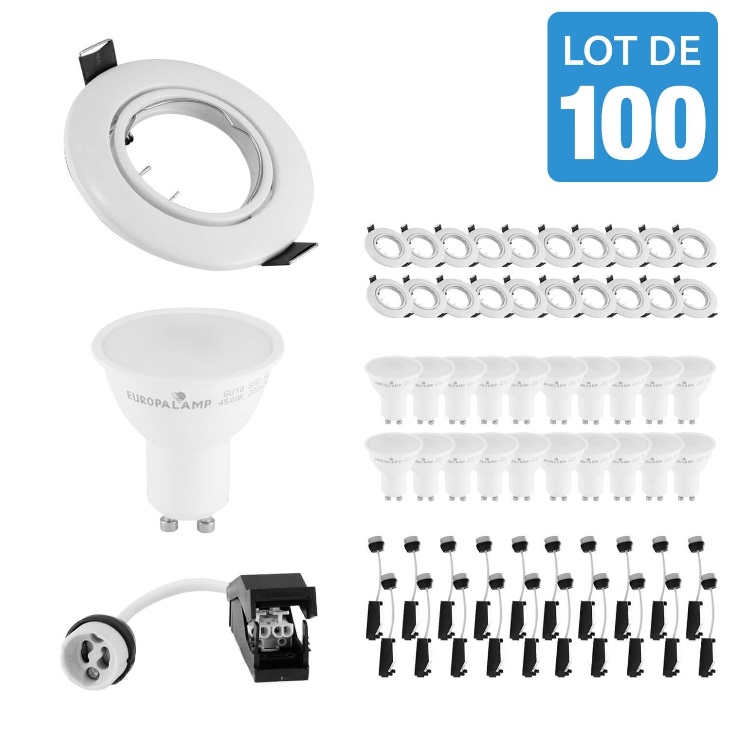 Wowatt Spot Encastrable LED Blanc Froid 6000K 6W 68mm Equivalente de 50W halogène Spots LED Encastré GU10 600lm Lampe Plafonnier Projecteur Encastrable AC 220V pour Salon Cuisine Couloir Magasin Wowatt Spot Encastrable LED Blanc Froid 6000K 6W 68mm Equivalente de 50W halogène Spots LED Encastré GU10 600lm Lampe Plafonnier Projecteur Encastrable AC 220V pour Salon Cuisine Couloir Magasin
