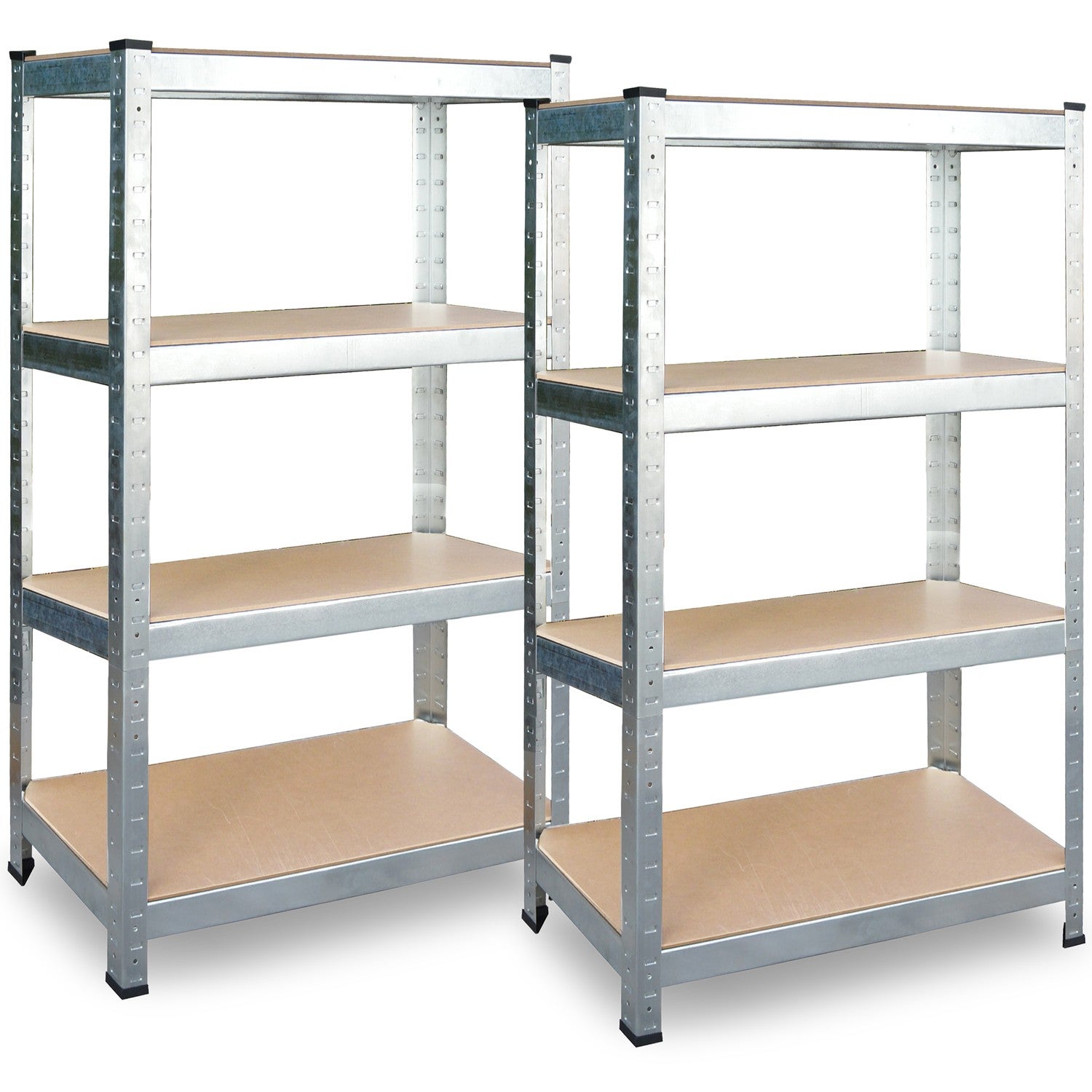Zestaw 2x regał magazynowy Plonos metalowy garażowy 180x90x40 cm