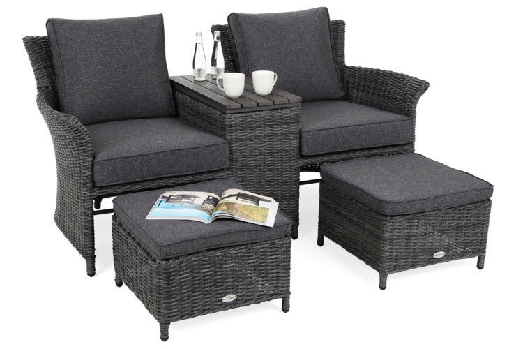 Sofa ogrodowa Milos Plus Grey / Grey Melange
