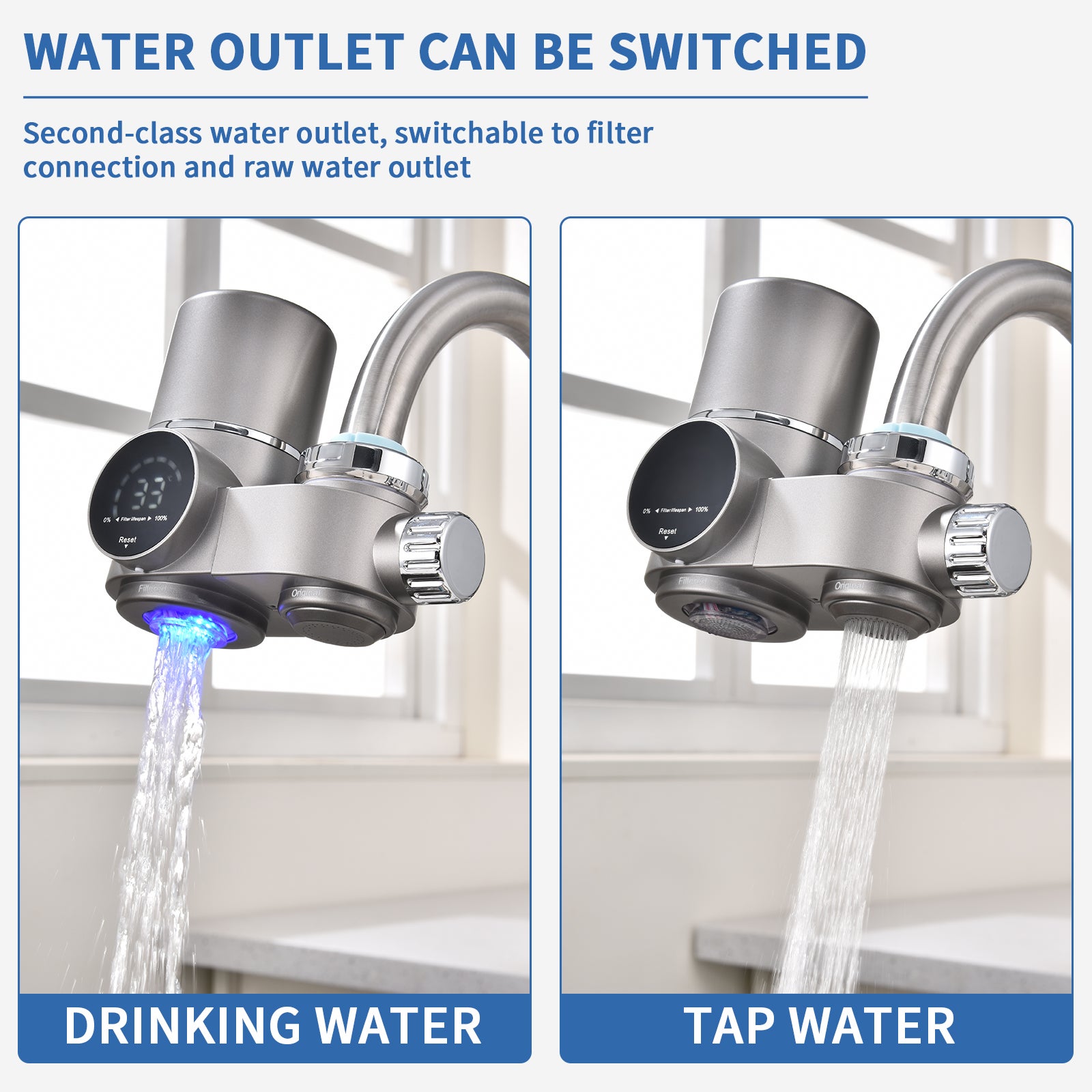 Système filtreur d'eau robinet - Filtre le chlore, les sédiments, l'oxyde, les nitrates. Filtre sur robinet,Convient aux robinets - 5