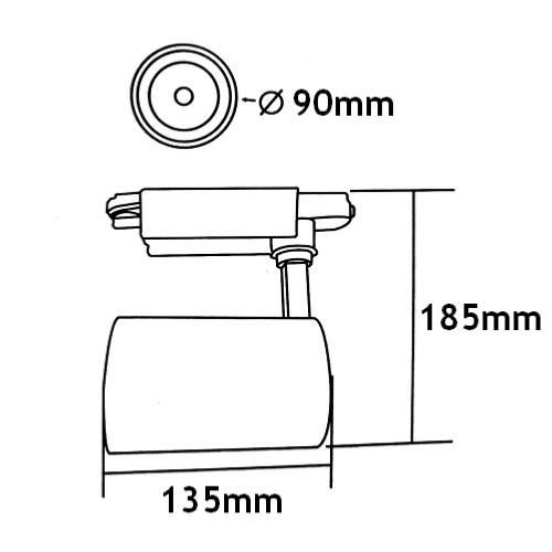 Adaptateur Pour Rail Triphasé Blanc - Permet De Fixer Un Luminaire Standard Sur Un Rail Triphasé - 9
