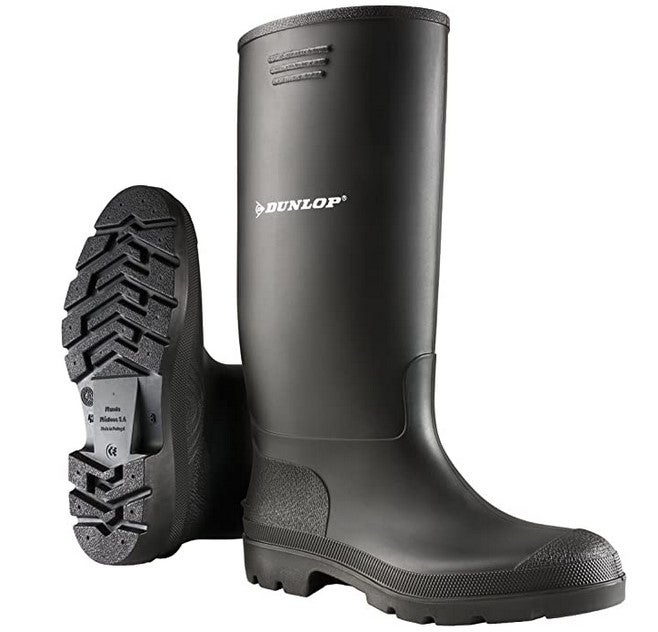 Gumowce Dunlop Botte classique PVC wodoodporne elastyczna podeszwa czarne