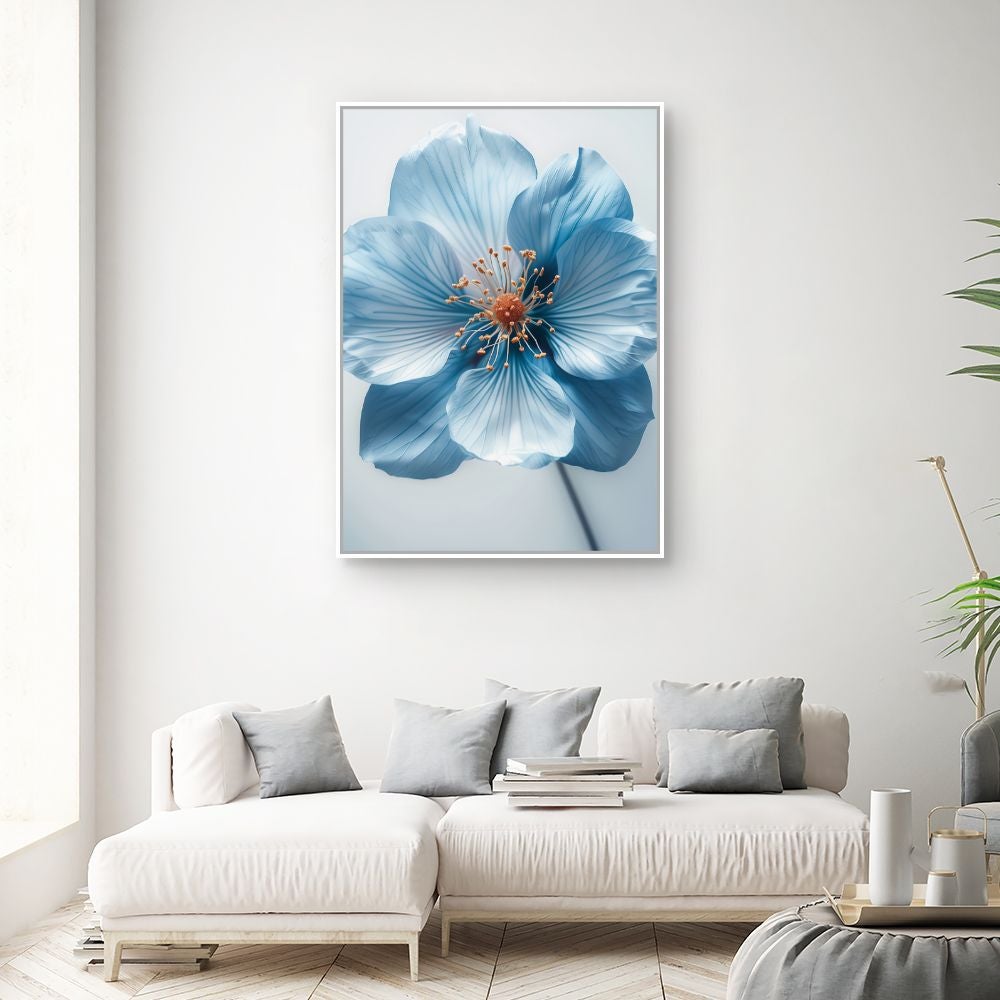 Toile encadrée Fleur lumineuse / 100x140cm / Cadre Blanc / Fabriqué en France / Toile murale / DADA ART - 2