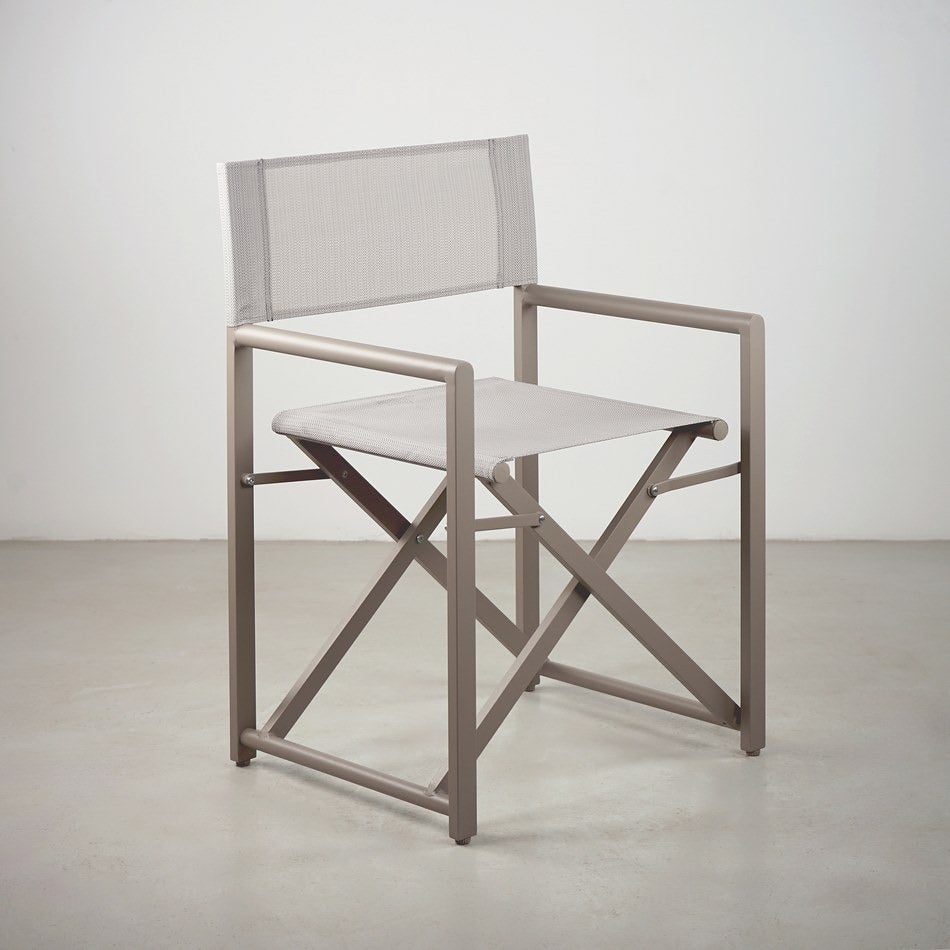 Juego de 2 sillas directoras plegables de aluminio blanco 48x56x86 cm - 2