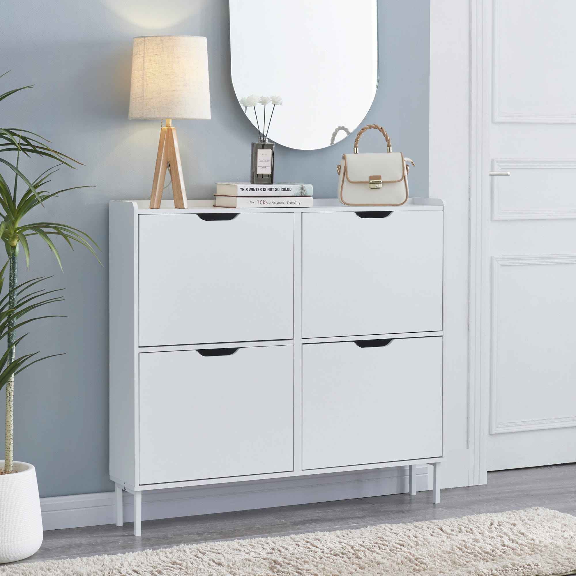 HOMCOM Mobile Scarpiera Con 4 Cassetti A Ribalta E 2 Cassetti Scorrevoli Bianco 87244899 HOMCOM Mobile Scarpiera Con 4 Cassetti A Ribalta E 2 Cassetti Scorrevoli Bianco 87244899