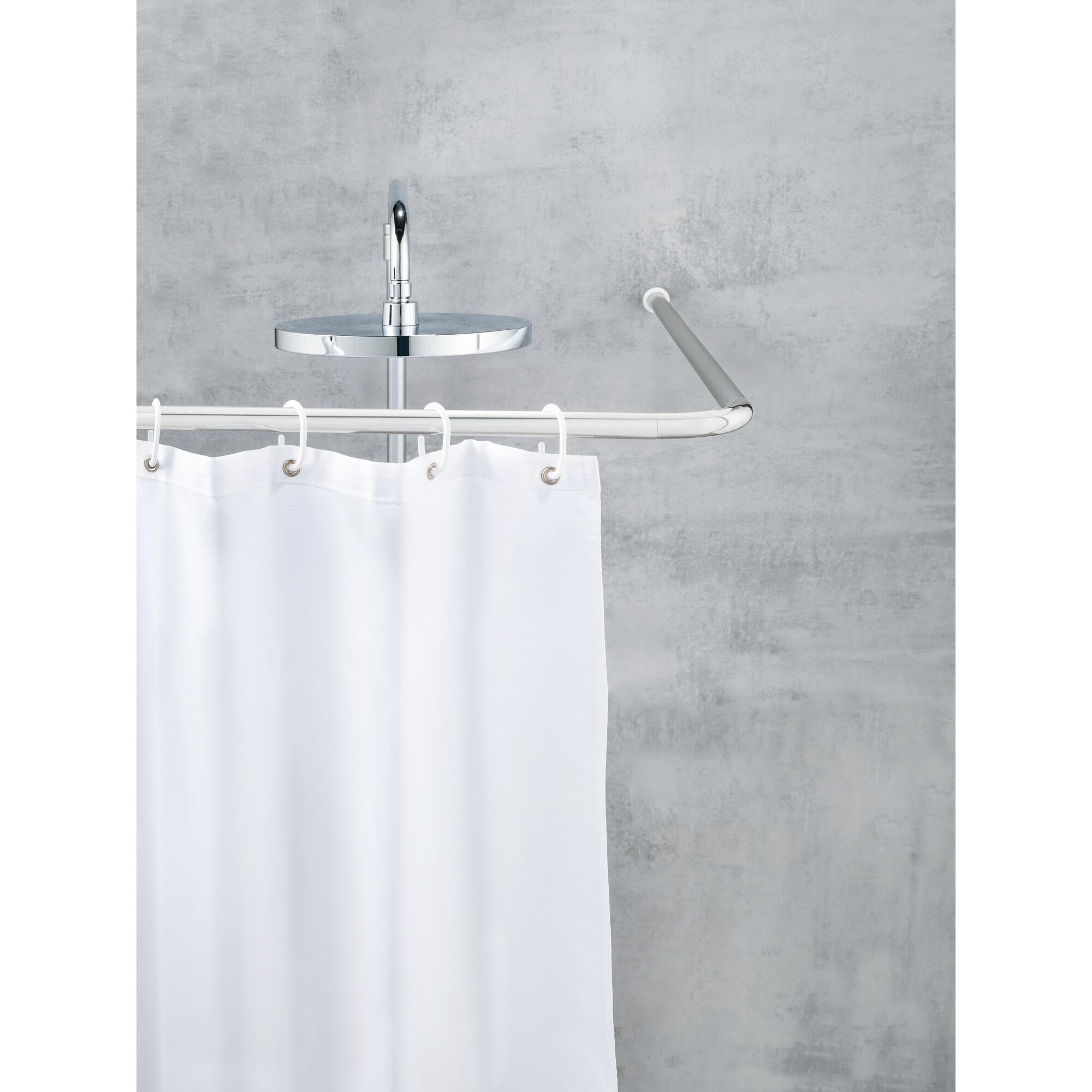 Barre de rideau de douche gris / argent 92 cm - 3
