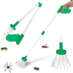 Outil Capture écologique Attrape-araignée à Long Manche 80 Cm - Piège Transparent Pour Attraper Et Relâcher Insectes Vivants (araignées, Cafards…) Sans Les Blesser