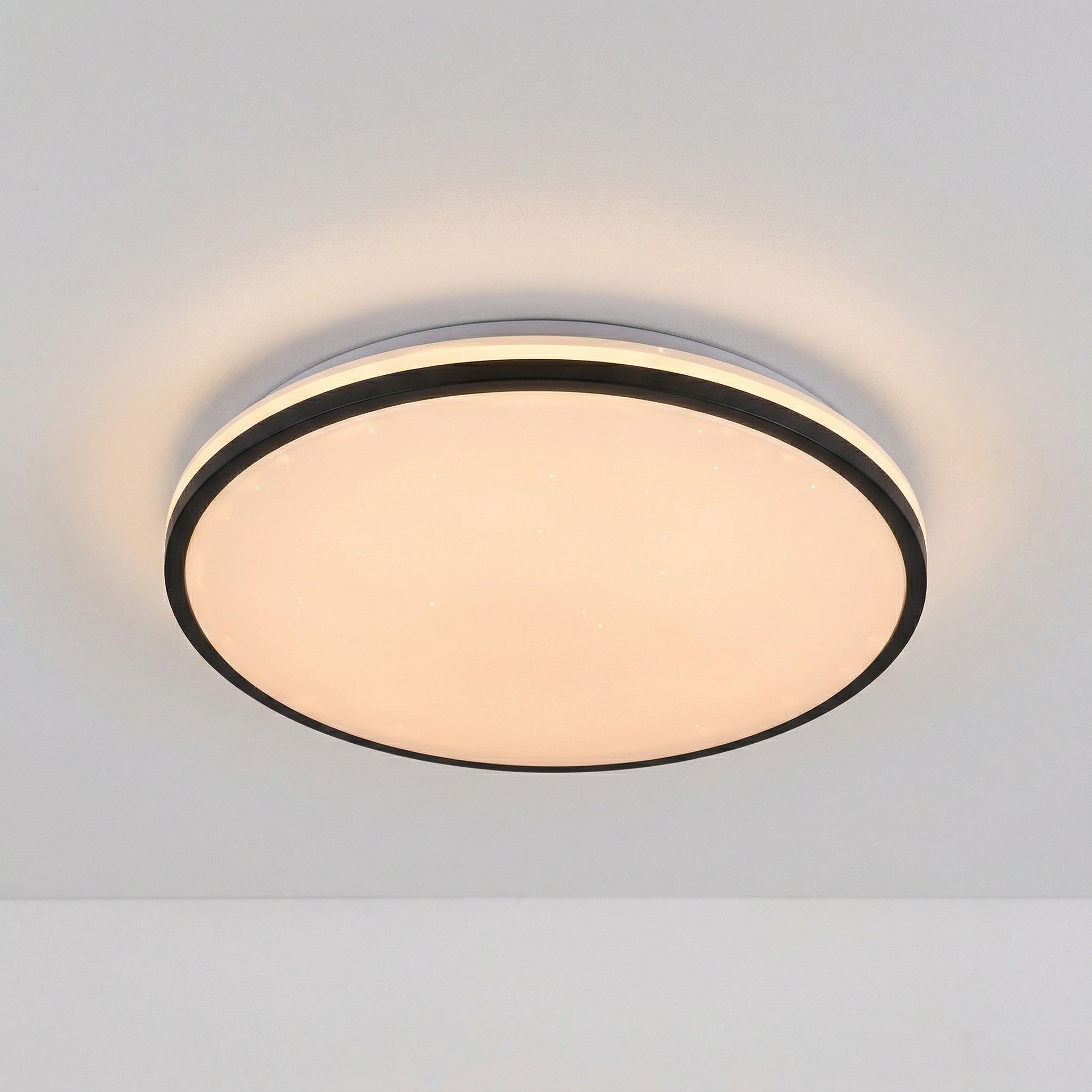 Plafon okrągły Slava LED 18W Ciepła biel 1170lm czarno-biały wym:6,5x33x33cm IP44 Rabalux