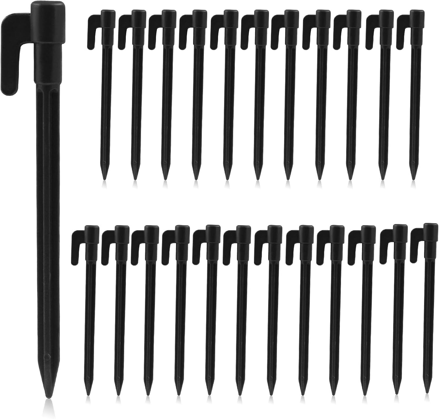 Lot De 24 Piquets De Tente En Plastique Jaune – 5,7 Pouces, Camping Et Jardin