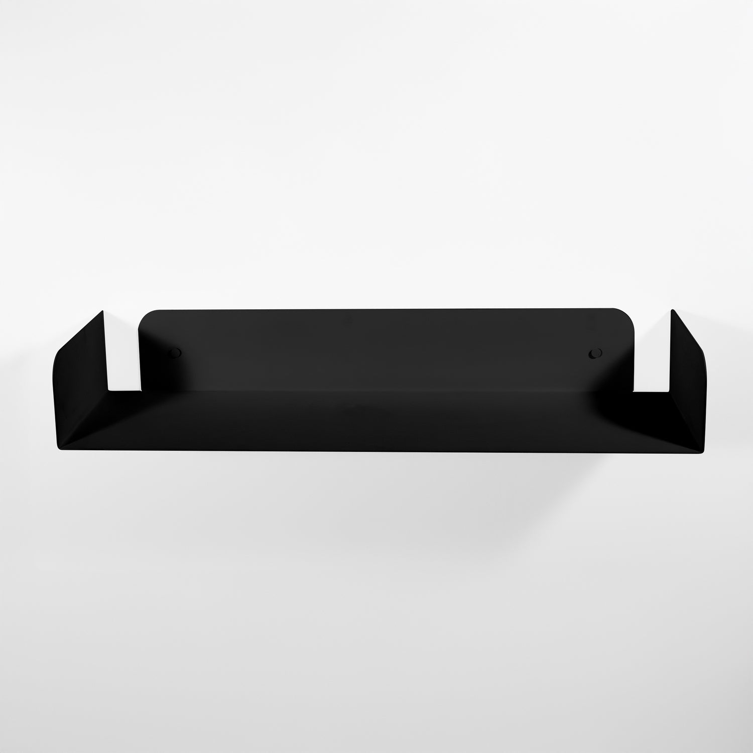 Mensola Da Parete In Metallo Verniciato Nero 60x11x20 Cm - Portalibri Moderna, Made In Italy