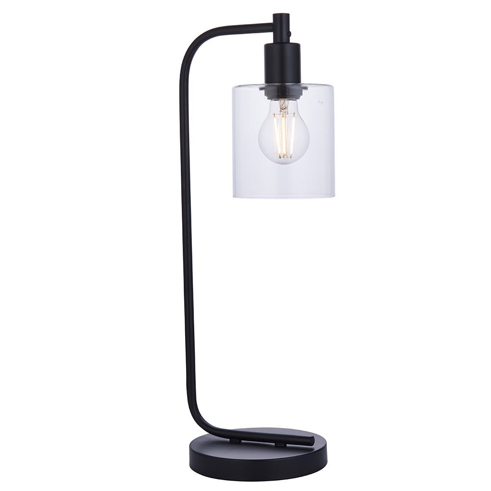 Lampa stołowa TOLEDO czarna matowa 1xE27x20W metal wym:54x16,5x20cm IP20 Endon