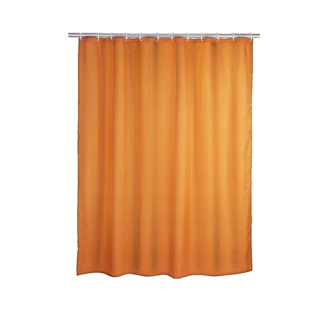 Rideau de douche anti-moisissure orange