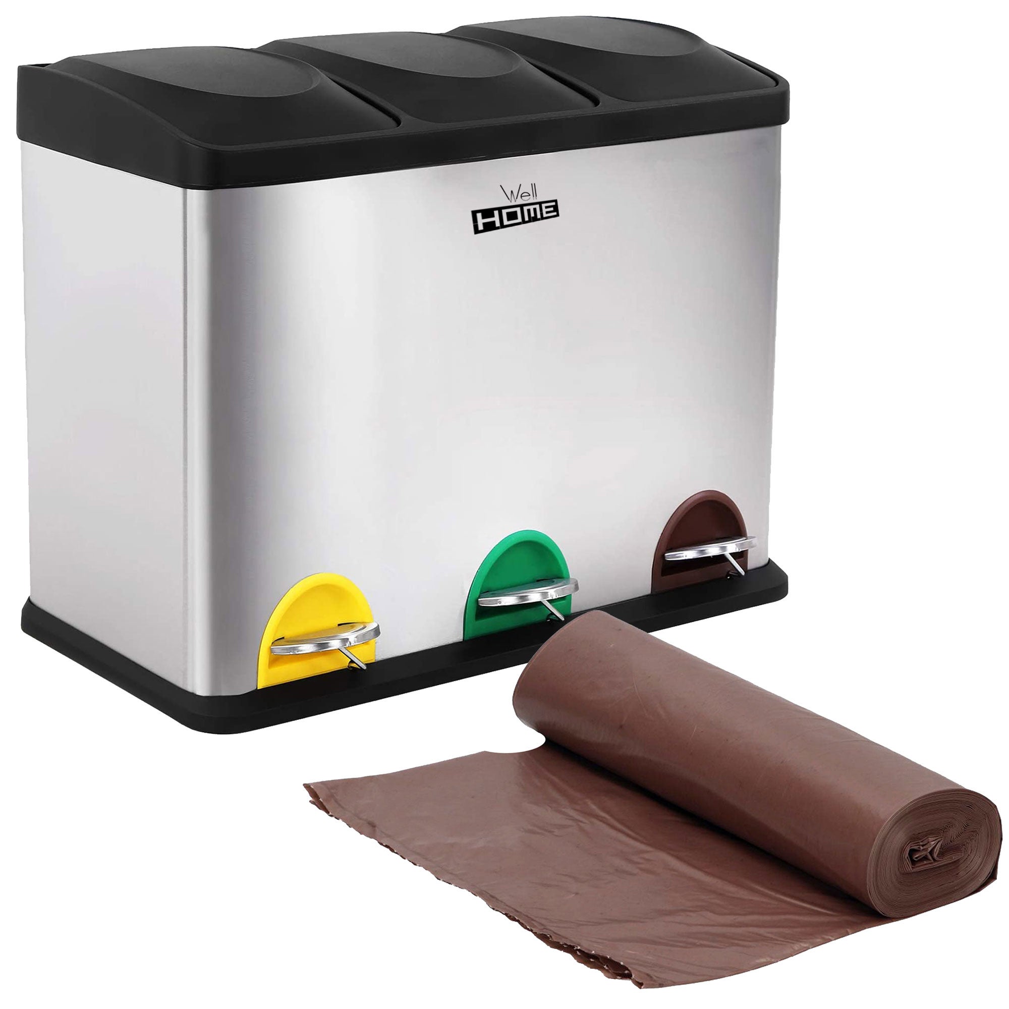 Recharges 16 Litres Pour Poubelle à Couches - Lot De 4, Parfum Citron, Compatible Korbell Et Litter Champ