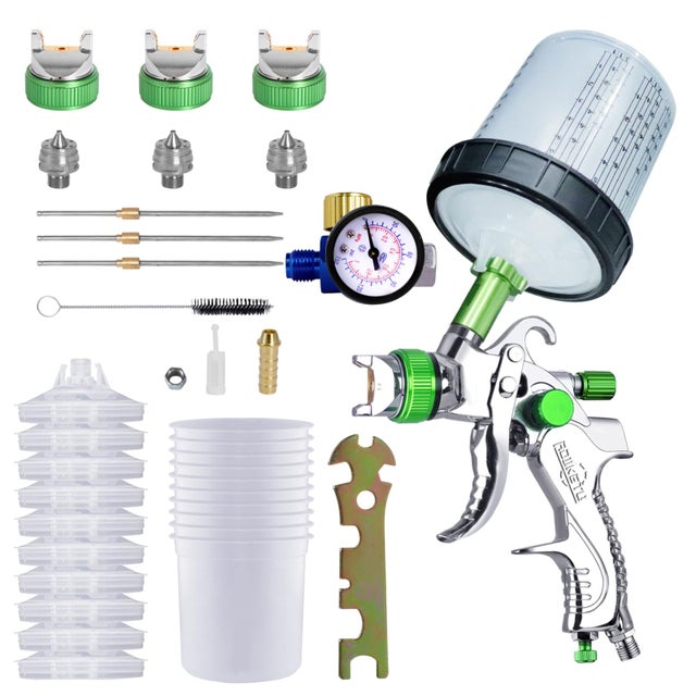 Kinzo Set Di 2 Pistole A Spruzzo Per Acqua – Verde/Grigio, 7 Funzioni! L'accessorio Ideale Per Innaffiare Il Giardino. Ugello Regolabile Con 7 Diversi Getti. Comodo, Leggero E Facile Da Usare. Perfetto Per La Cura Delle Piante.