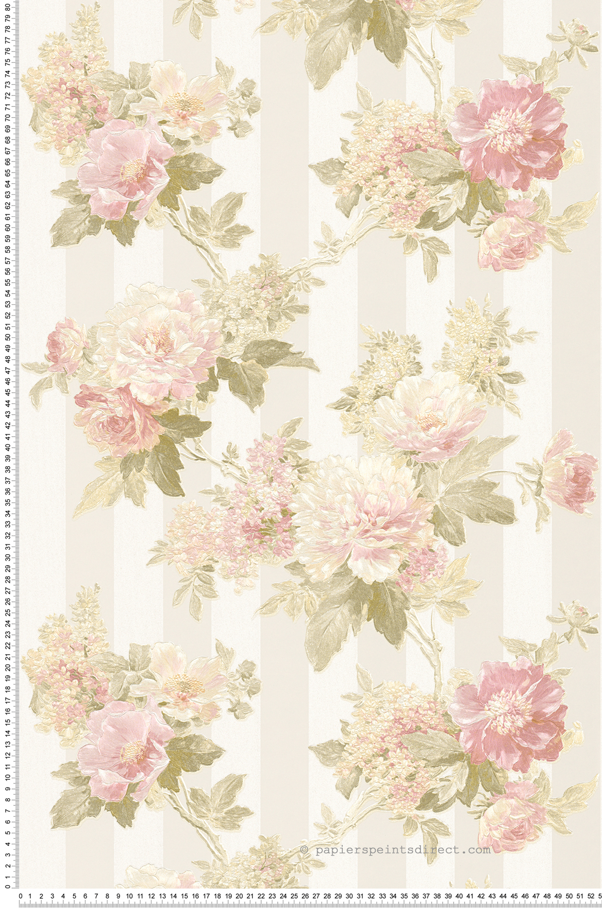 Papel pintado pared con motivos florales papel pintado estilo a rayas color beige papel pintado unión libre vinílico