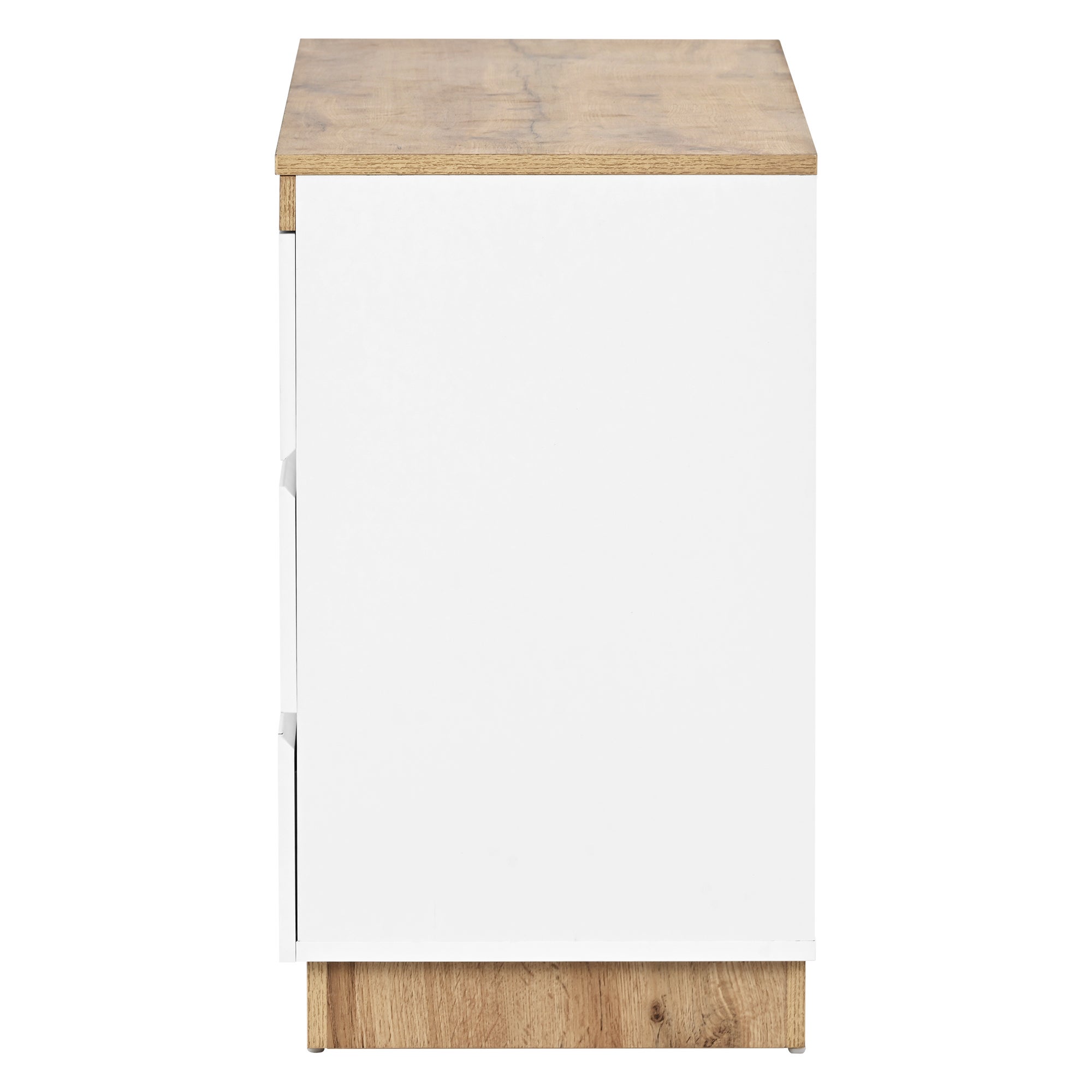 Cassettiera a 6 cassetti con serratura, in legno di rovere bianco, per camera da letto e soggiorno - 6