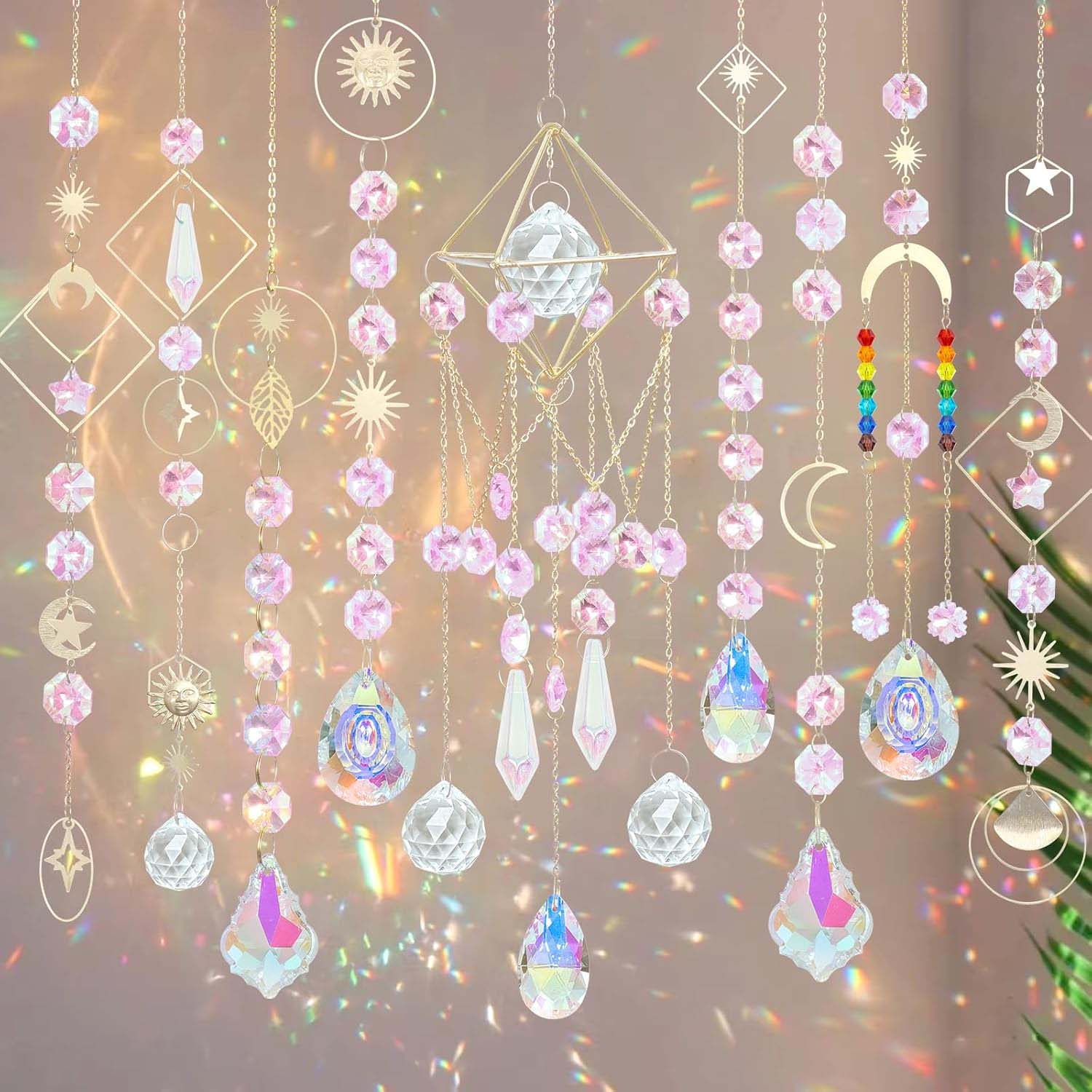 Kit DIY 400 pièces suncatchers pour adultes, matériel d’art créatif, cristaux et prismes suspendus, décoration intérieure lumineuse - 8