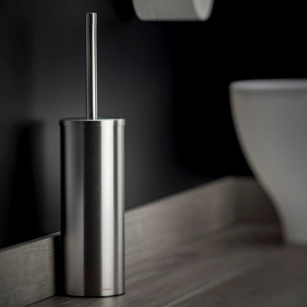 COSMIC Logic Brosse WC au design élégant Fabriquée en acier inoxydable. Porte-brosses de sol pour la salle de bain - 4
