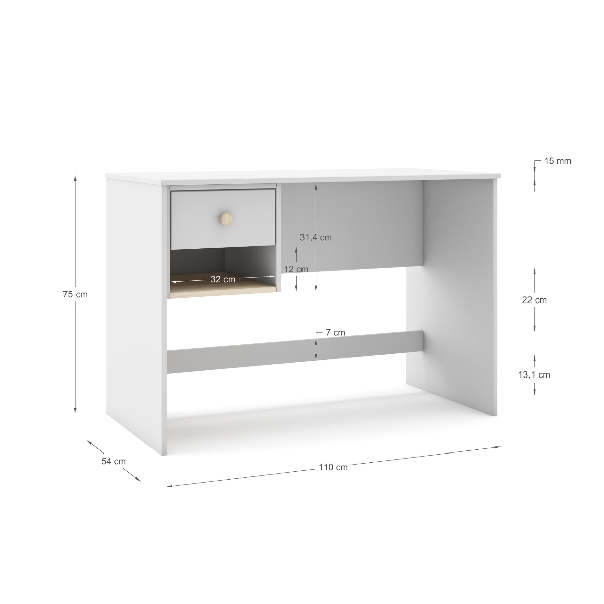 Scrivania 110x75 cm - 3