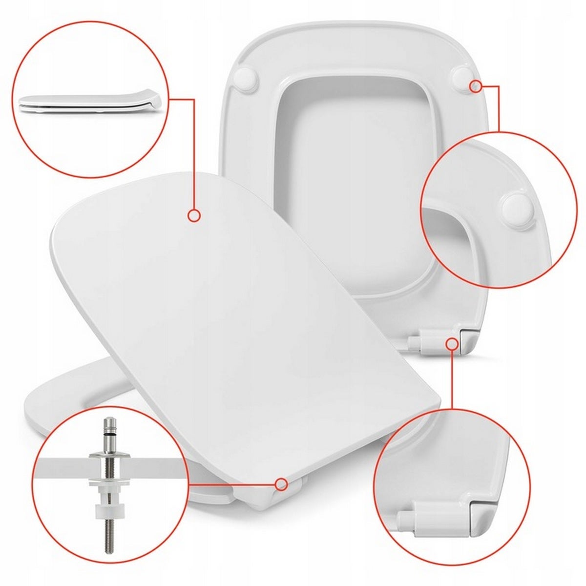 Deska sedesowa do ROCA DEBBA wolnoopadająca SLIM antybakteryjna PREMIUM