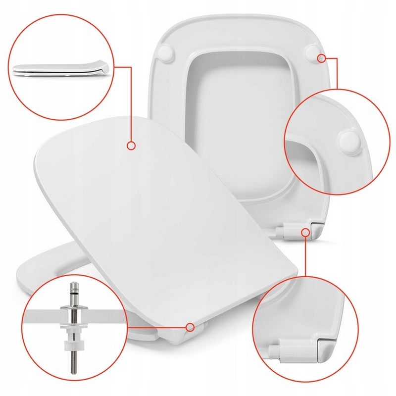 Deska sedesowa do ROCA DEBBA wolnoopadająca SLIM antybakteryjna PREMIUM