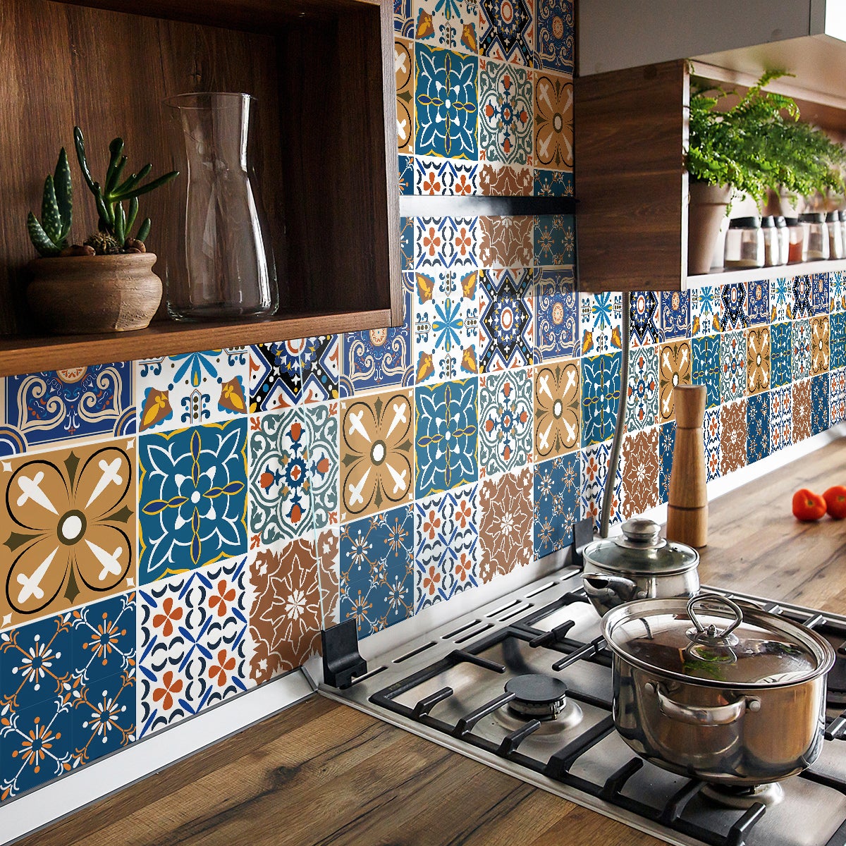 9 adesivi piastrelle azulejos axena - Sticker adesivo - adesivi murali - 9stickers20x20cm - 3