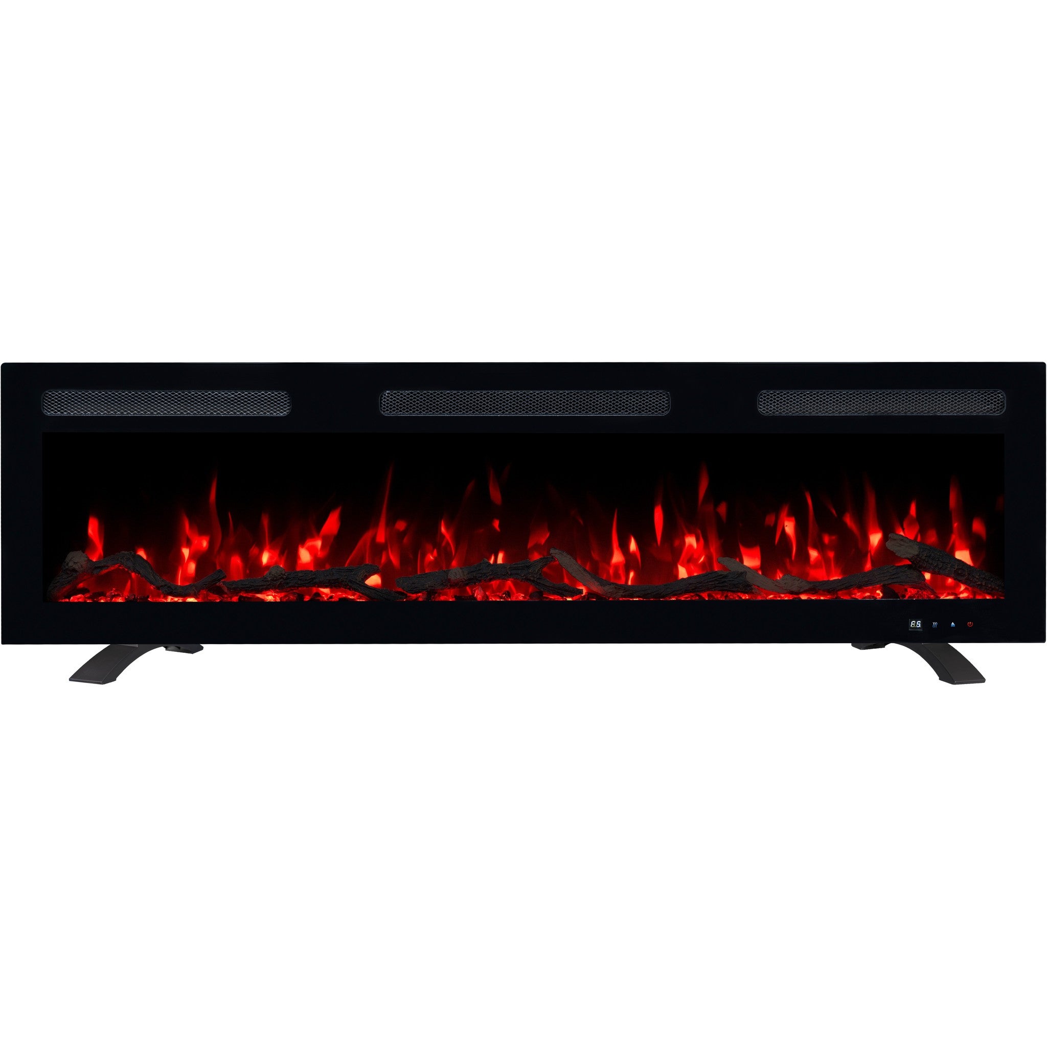 Cheminée électrique Emotion Flame Monarch 183 - feu premium - murale et encastrable - 183x13x35 cm - cheminée LED décorative avec chauffage 900/1800 W - 8