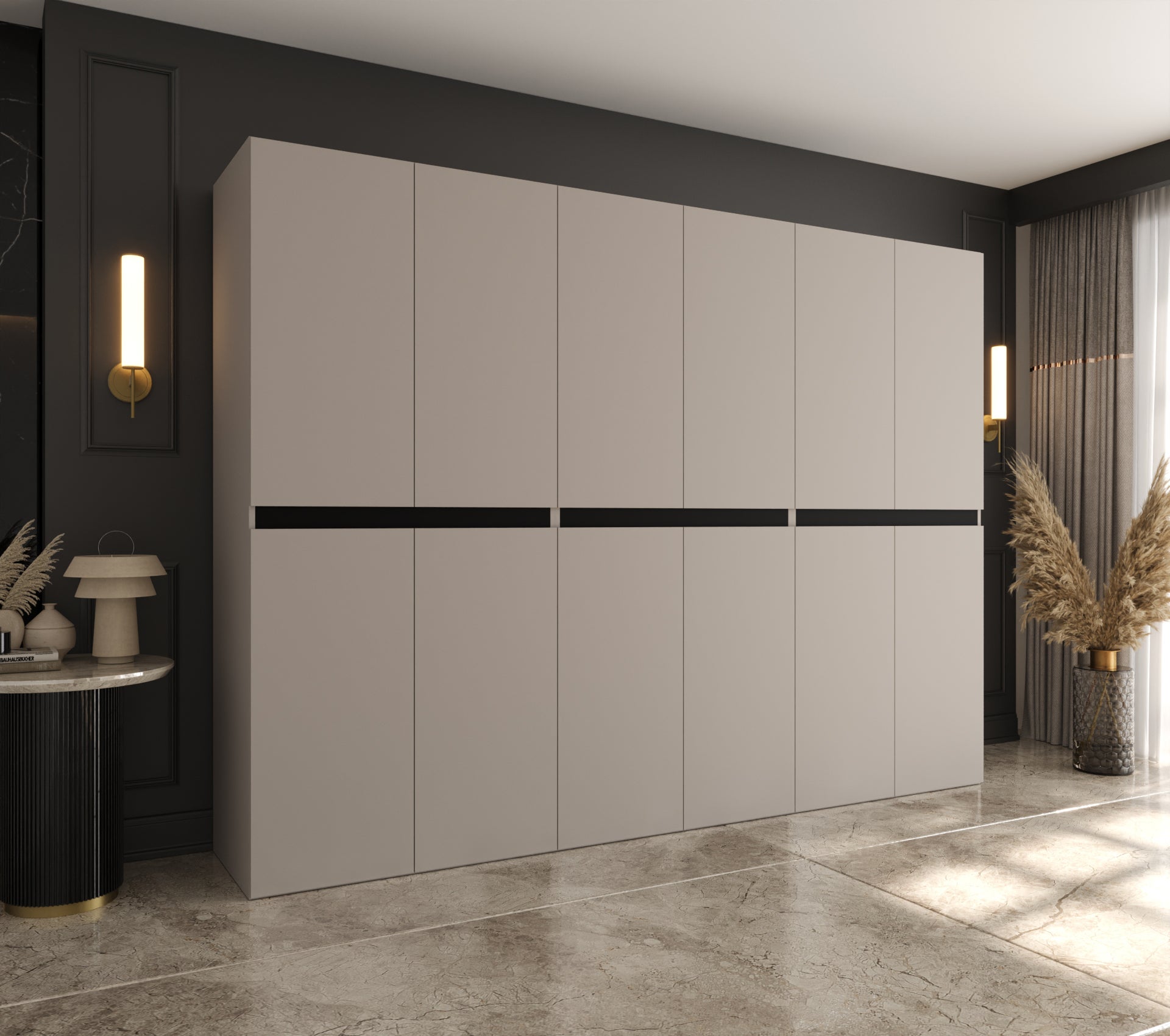 Szafa uchylna otwierana SALSA 270 x 52 x 203 cm kaszmir Abiks Meble - 2