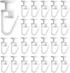 NON UTILIZZATO] 100 ganci per tende, guide per tende scorrevoli, guide