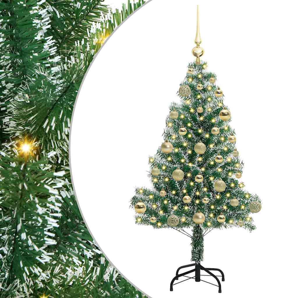 Sztuczna choinka z śnieżnym pokryciem z lampkami LED 120 cm