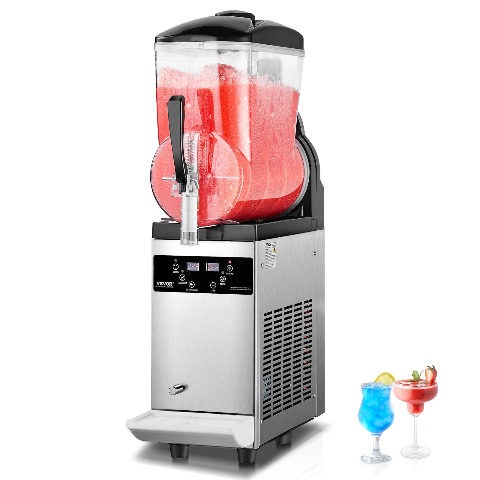 Komercyjna maszyna do slushy 12L Margarita Smoothie Urządzenie do mrożonych napojów VEVOR