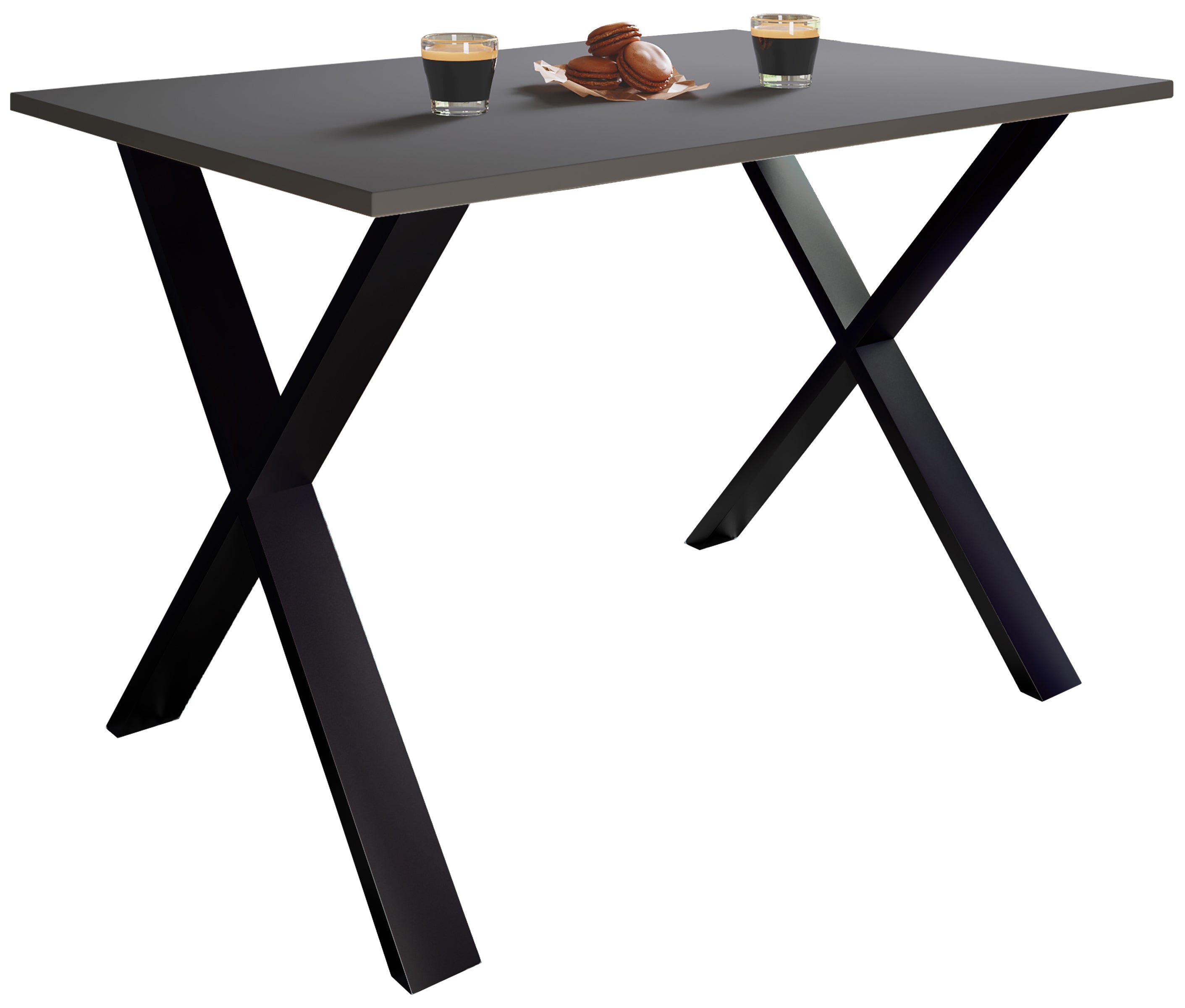 Stół do jadalni Xona Czarny / Antracyt W. 76 x S. 140 x G. 50 cm