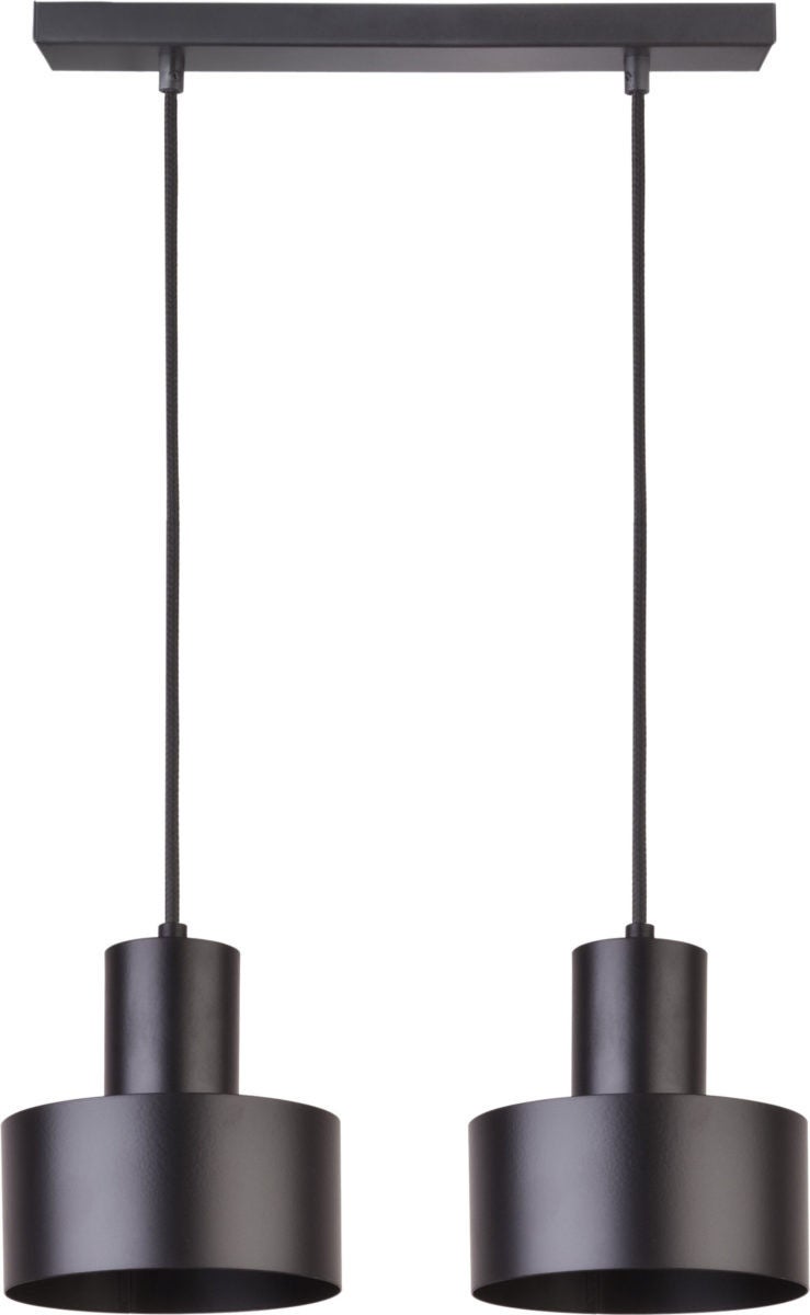 Lampa wisząca Rif czarna 2xE27x15W dekoracyjna wym: 70 x 42 x 15 cm metal SIGMA