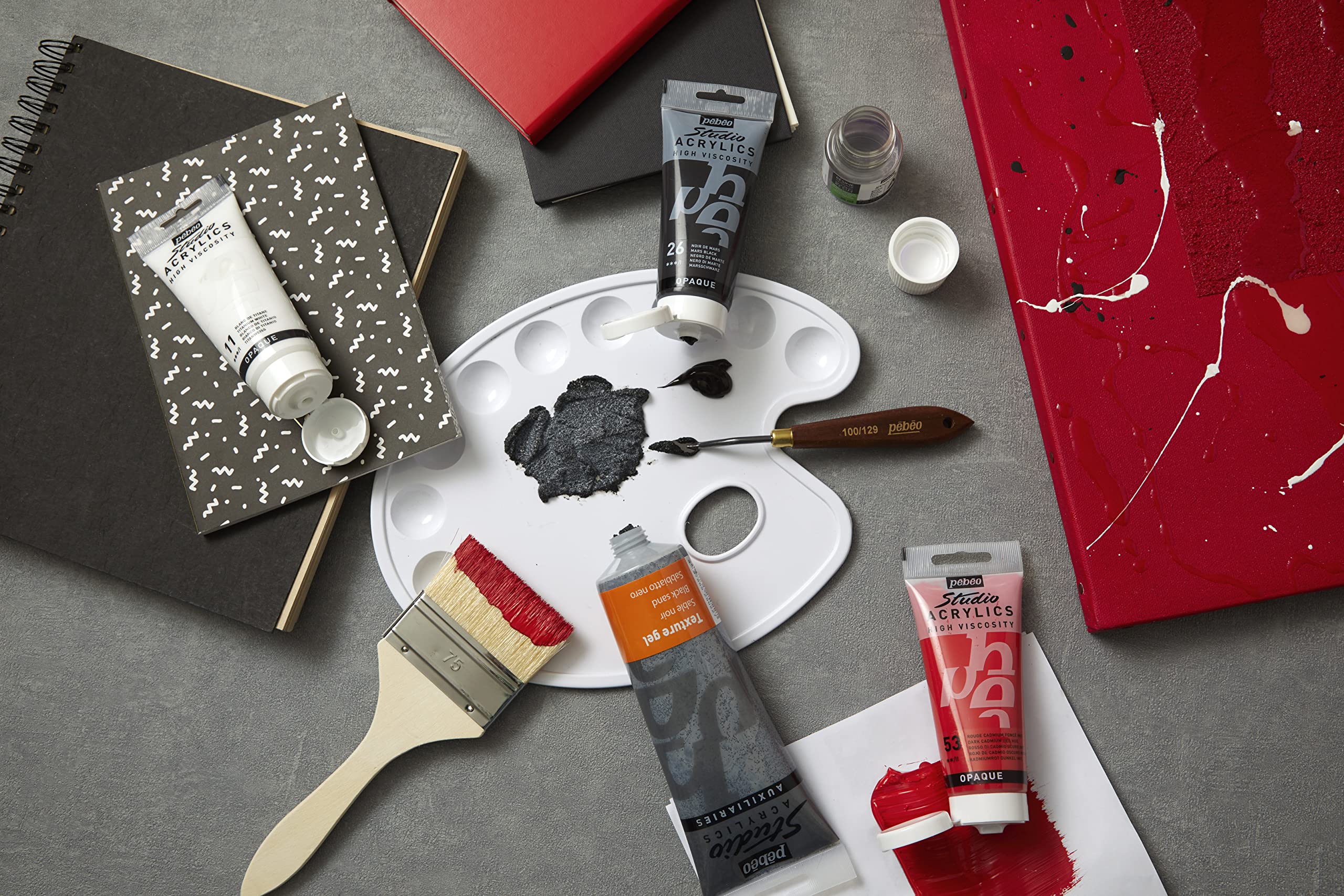 PEBEO Studio Acrylics Fine Acrylic Conservazione, Acrilico, Argento, 500 ml (Confezione da 1), 500 unità - 4