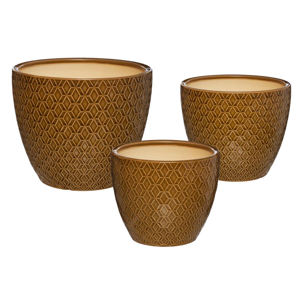 Cache-pot Hind En Céramique Mat - Hauteur 25 Cm, Couleur écru, Design Moderne, Pour Plante D'intérieur, Décoration Salon Ou Buffet