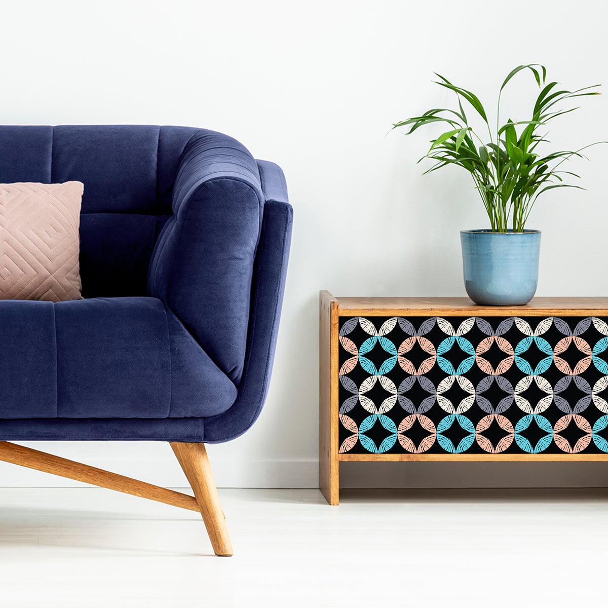 Vinilo muebles escandinavos jospek - adhesivo de pared - revestimiento sticker mural decorativo - 60x90cm - 5