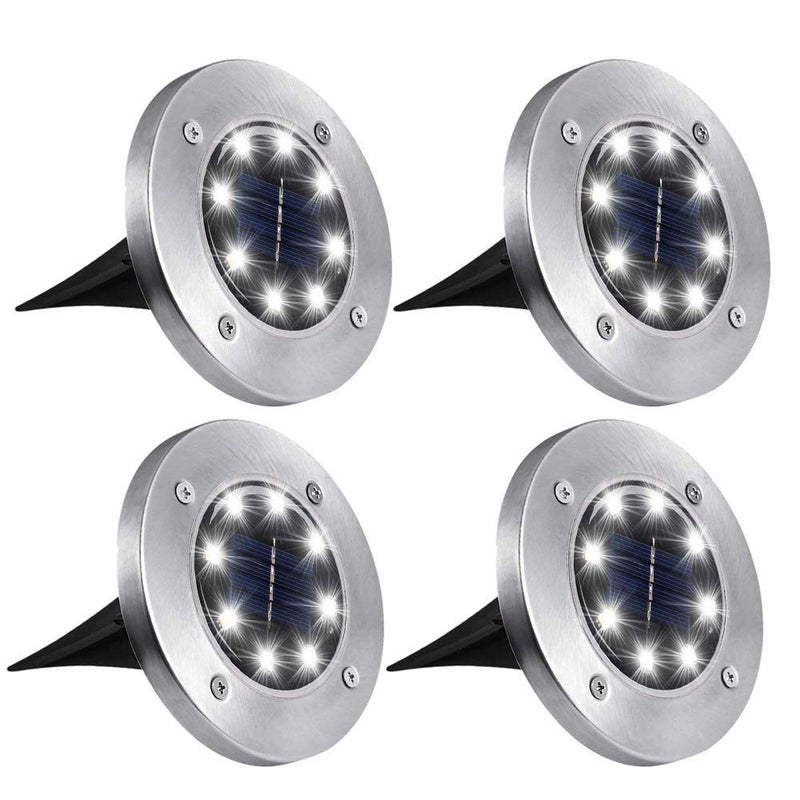 Lampy solarne do wkopania w ziemię z diodami LED wodoszczelna lampa solarna solarna lampa krajobrazowa do ogrodu patio trawnik światło białe sztuki