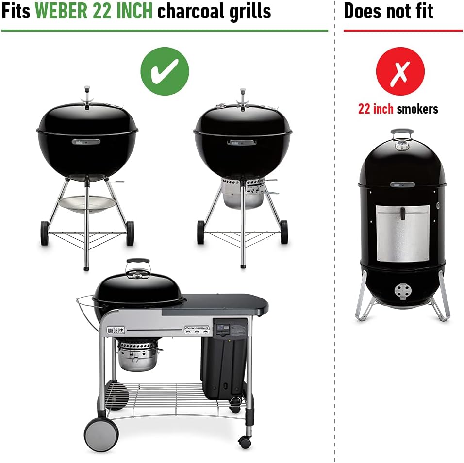 systèmes de Nettoyage One Touch de 57 cm, compatibles avec Les pièces de Barbecue Weber, 7444 Weber Kettle Barbecues - 4