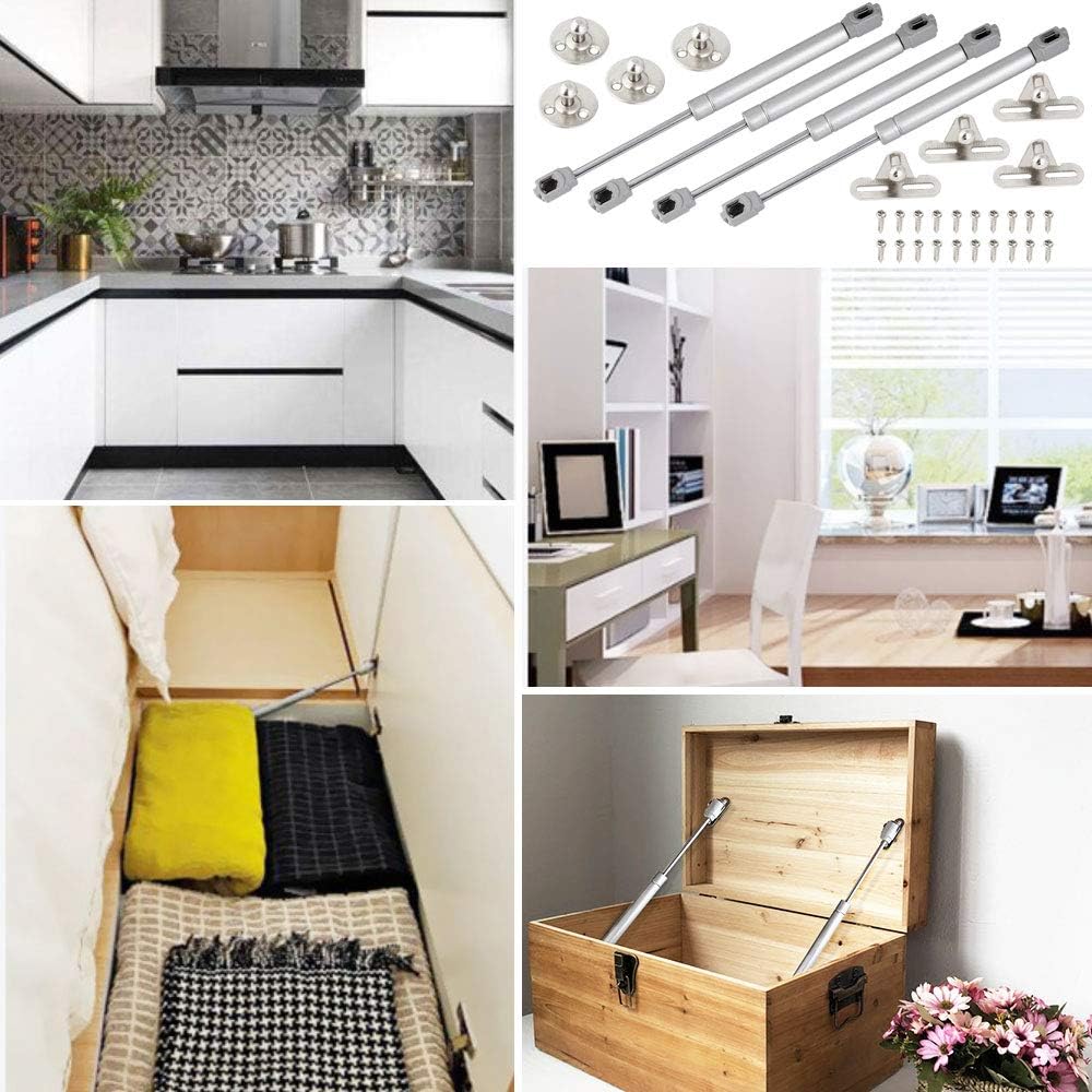 4 peças acedores a gás 100N/10kg molas a gás dobradiças de elevação hidráulicas acedores de móveis de cozinha molas a gás hidráulicas - 4