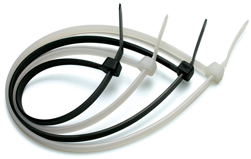 CONFEZIONE 100 PEZZI FASCETTE SERRACAVO AUTOBLOCCANTI IN NYLON NERO 4.8mm X 300mm