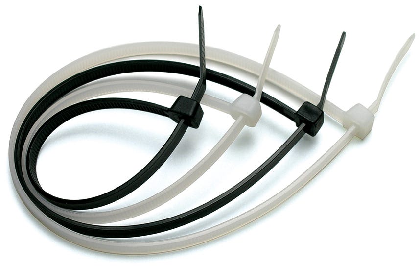 CONFEZIONE 100 PEZZI FASCETTE SERRACAVO AUTOBLOCCANTI IN NYLON NERO 4.8mm X 300mm CONFEZIONE 100 PEZZI FASCETTE SERRACAVO AUTOBLOCCANTI IN NYLON NERO 4.8mm X 300mm