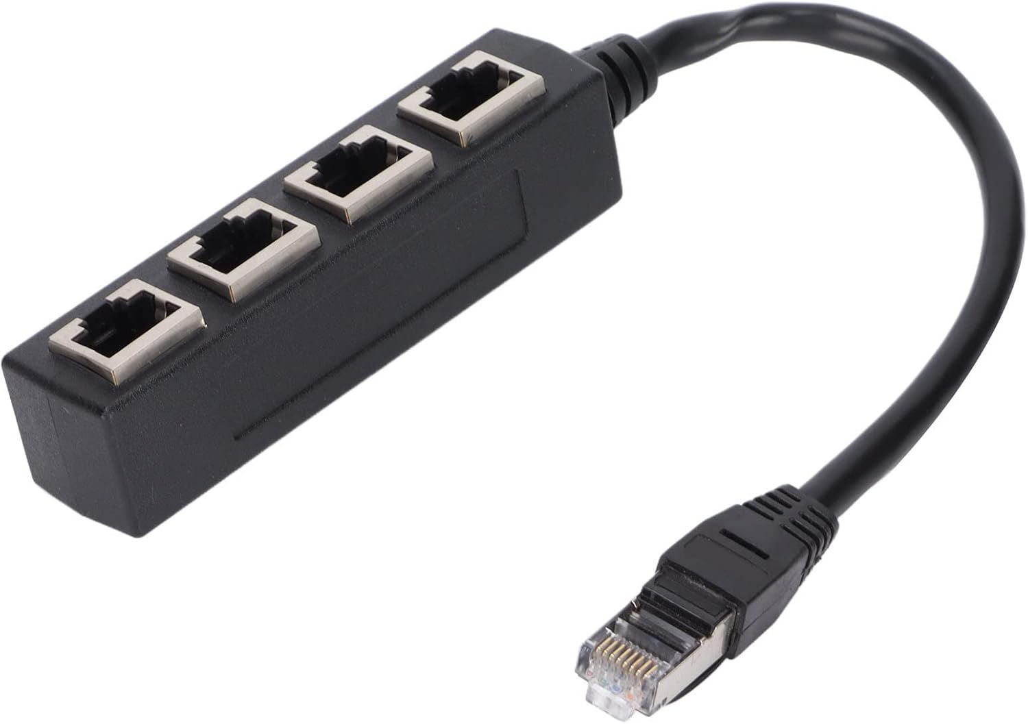 Adaptateur Répartiteur RJ45, Répartiteur Ethernet 1 à 4 Adaptateur Réseau Répartiteur LAN Cat 7 Câble Adaptateur de Connecteur de Prise Ethernet - 4