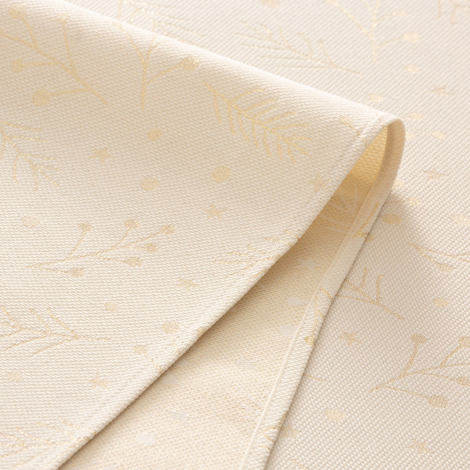 Tovaglia di Natale quadrata in cotone jacquard ecru 140x140 cm - Berrie - 4