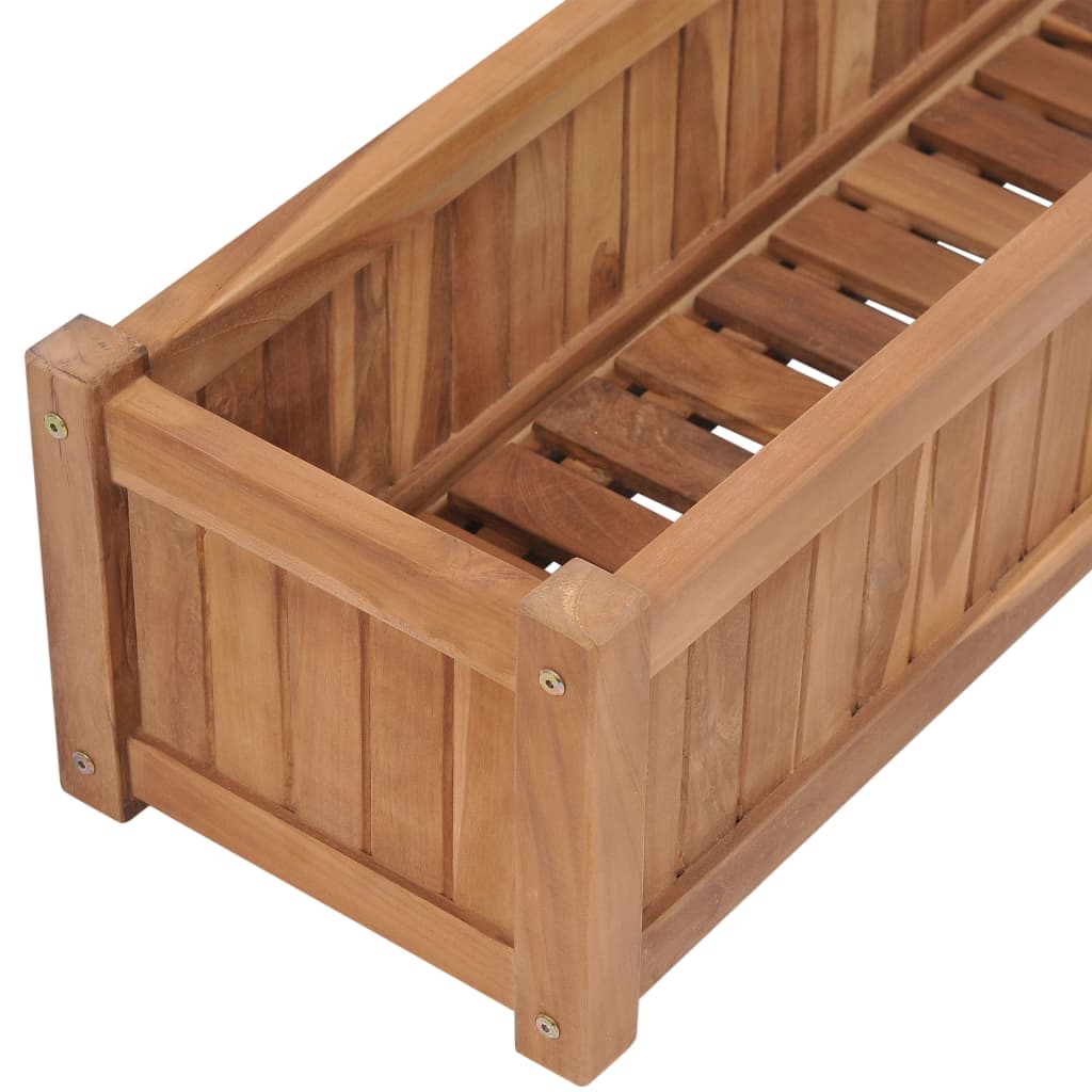 Jardinière，Bac à fleurs 200x30x25 cm Bois de teck solide CWV61429 - 4